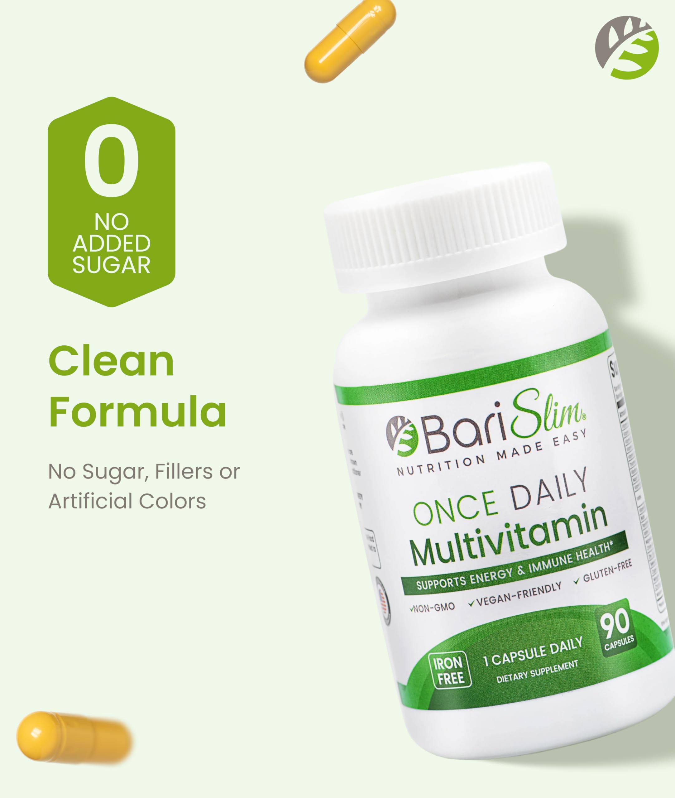 BariSlim etiqueta nutricional en primer plano con ingredientes clave