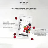 Berries naturales junto a gominolas Barker Wellness sugieren sabor real