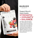 Comparación de tamaño Barker Wellness D3 K2 con mano para escala real