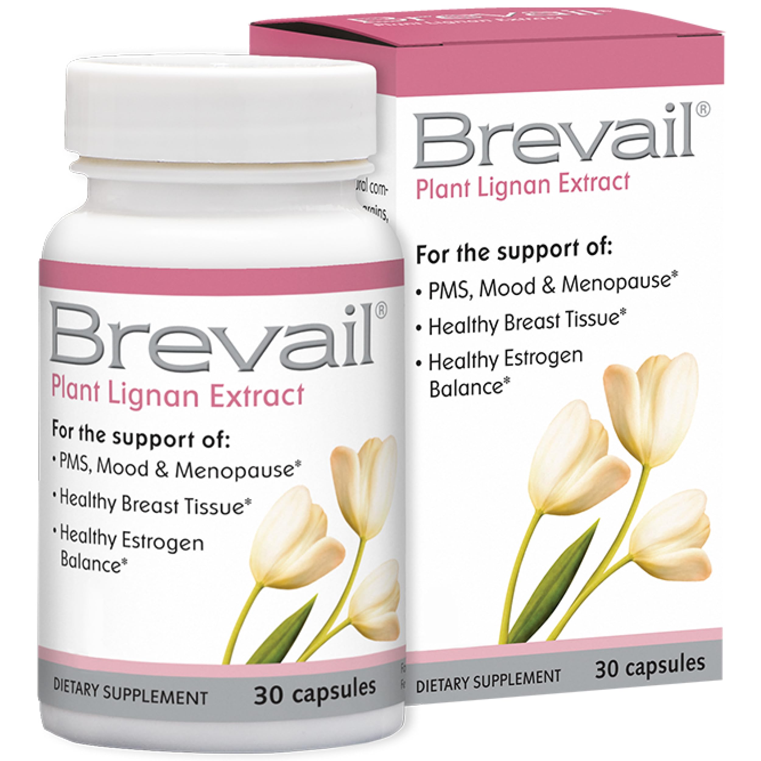 Barlean's Brevail frente del envase mostrando diseño y cantidad, beneficio confianza de marca