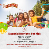 Barlean's etiqueta con ingredientes y beneficios visibles