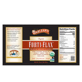 Batido con Barlean's Forti‑Flax siendo mezclado, añade omega‑3 vegetal