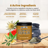 Barlean's etiqueta con lista de ingredientes clave y beneficios digestivos visibles