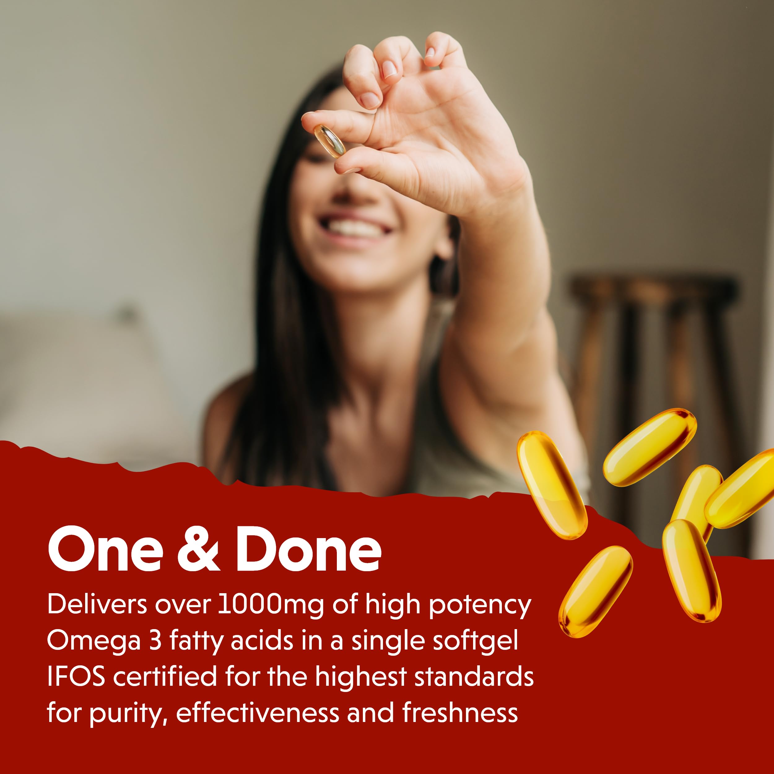 Barlean's gota de aceite mostrando textura pura y potencia de omega‑3
