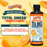Textura cremosa naranja crème de Barlean's que facilita la ingesta y absorción
