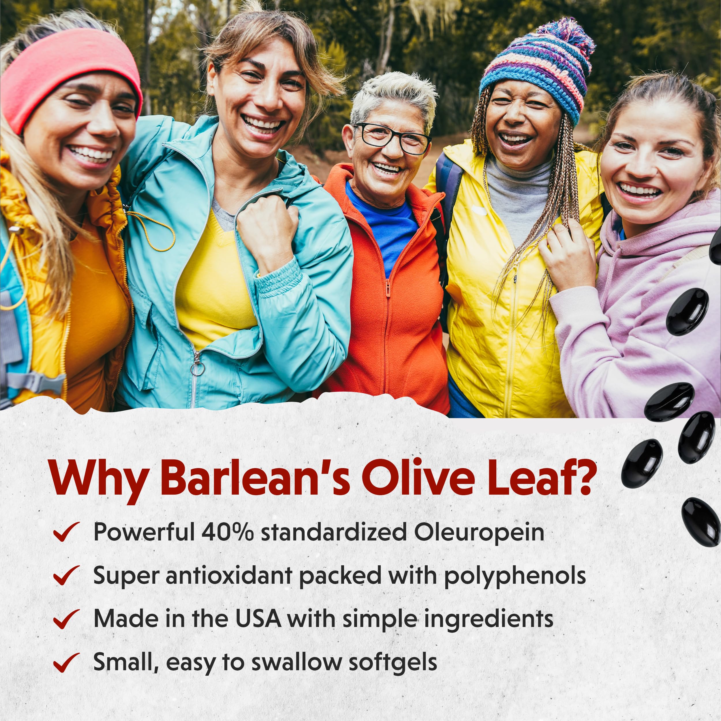 Barlean's detalle de hoja y extracto que conserva polifenoles naturales