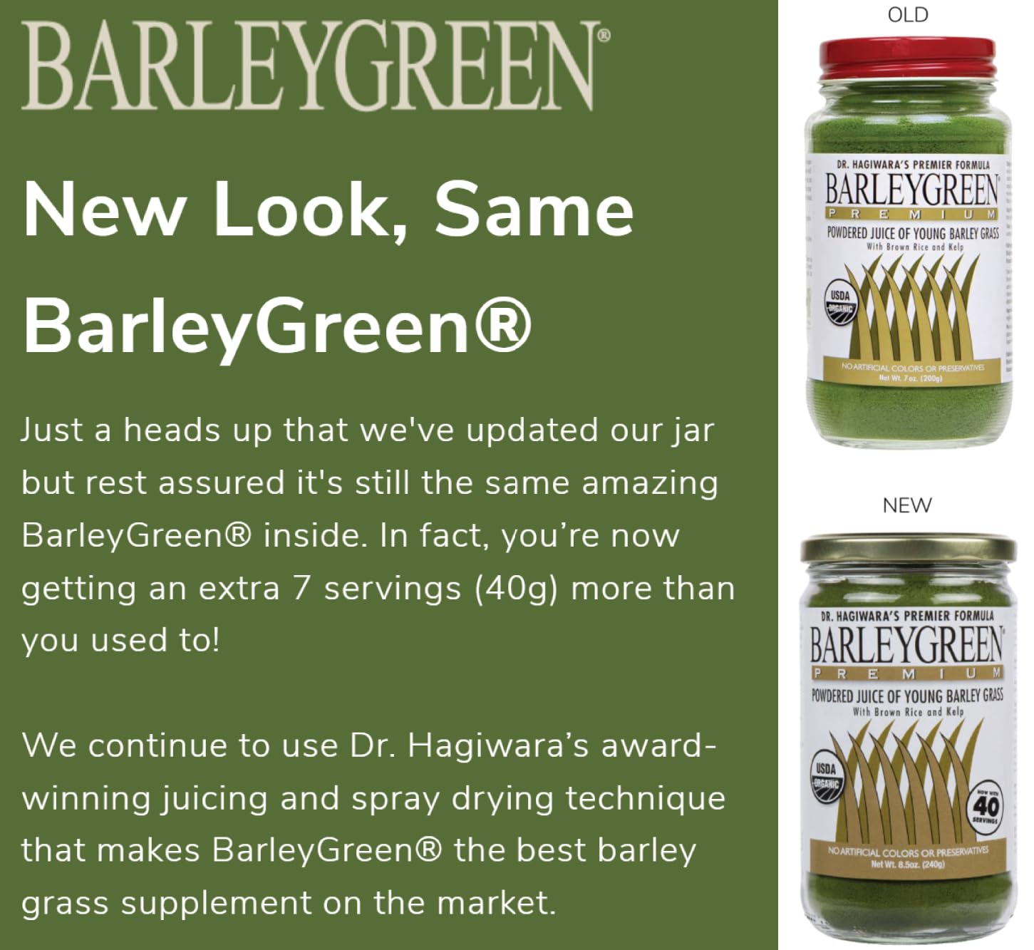 BARLEYGREEN textura de polvo en primer plano, aspecto fino y fácil disolución