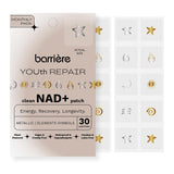barrière vista frontal del empaque destacando 30 parches y facilidad de uso