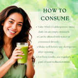 Basic Ayurveda etiqueta nutricional y cierre, información clara y segura