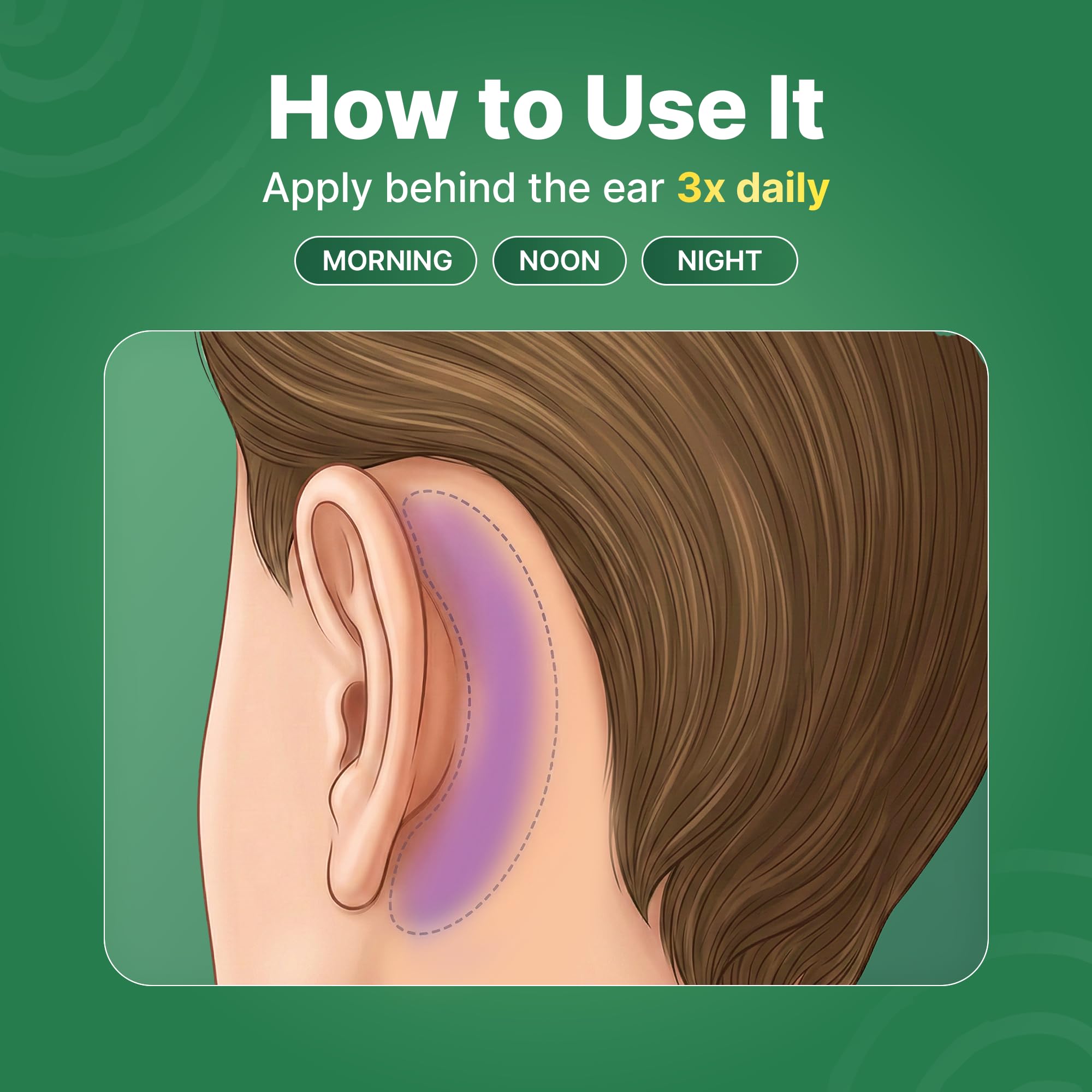Basic Vigor EarVana gota de aceite en piel, absorción ligera y cómoda