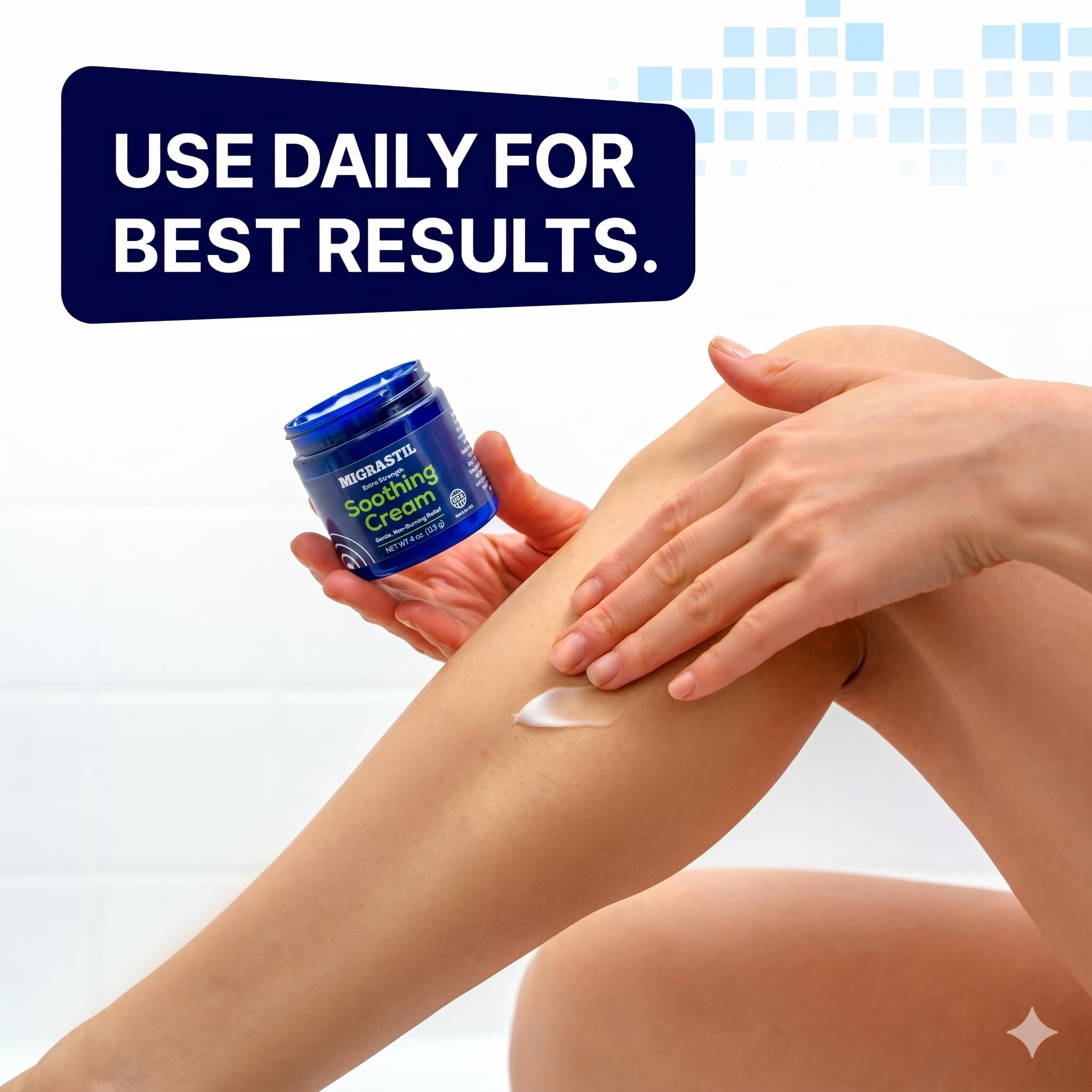 Basic Vigor Migrastil aplicado en pies para alivio y confort nocturno