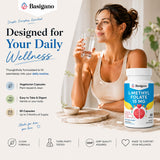 Basigano estilo de vida desayuno suplemento junto a alimentos saludables