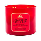 Bath & Body Works vela Strawberry Pound Cake frontal muestra aroma hogareño