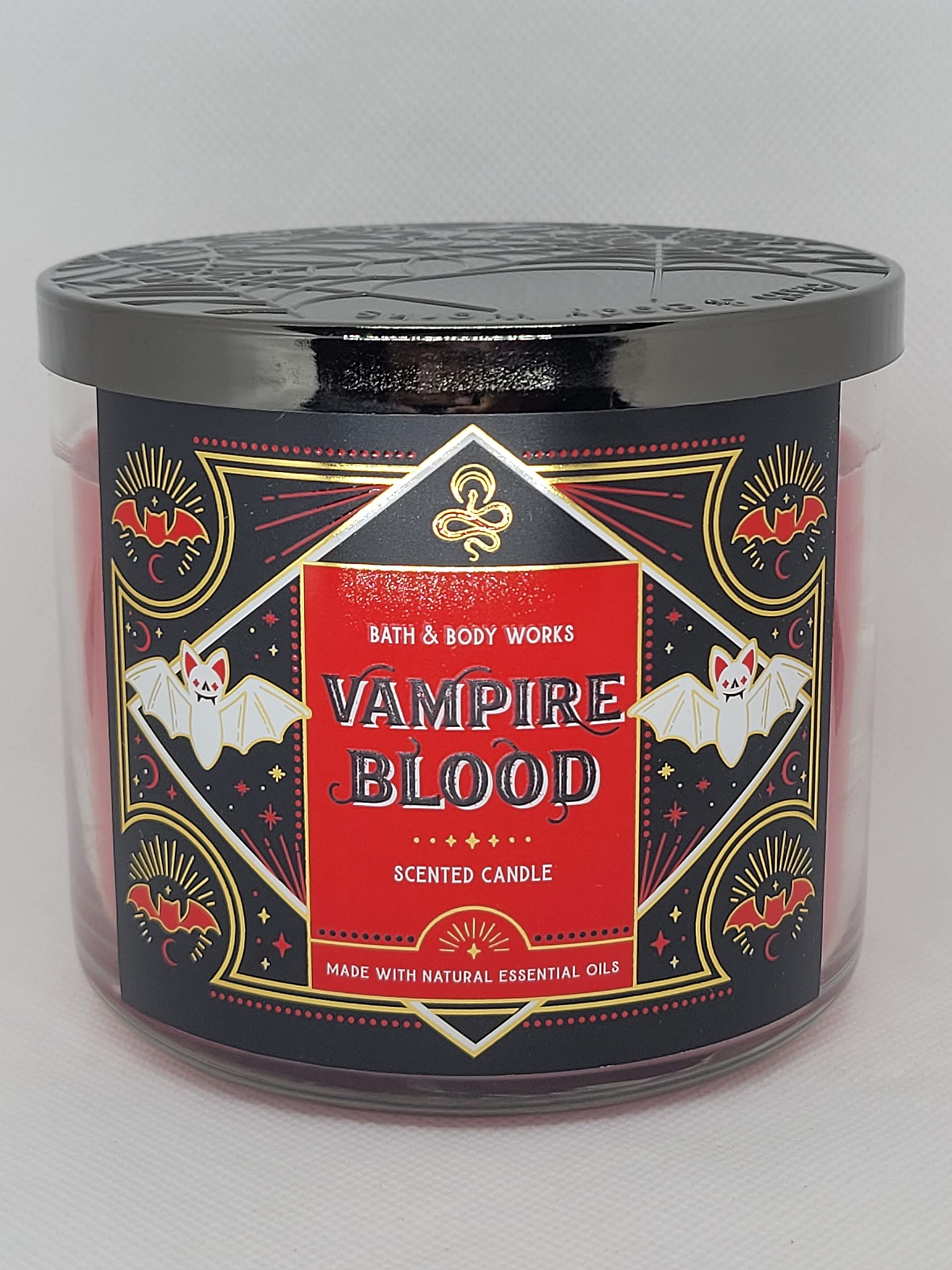 Bath & Body Works tarro frontal Vampire Blood, aspecto decorativo y aroma potente