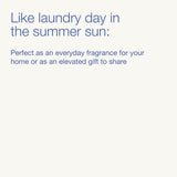 Etiqueta Bath & Body Works con nombre Sun-Drenched Linen y alta concentración aromática