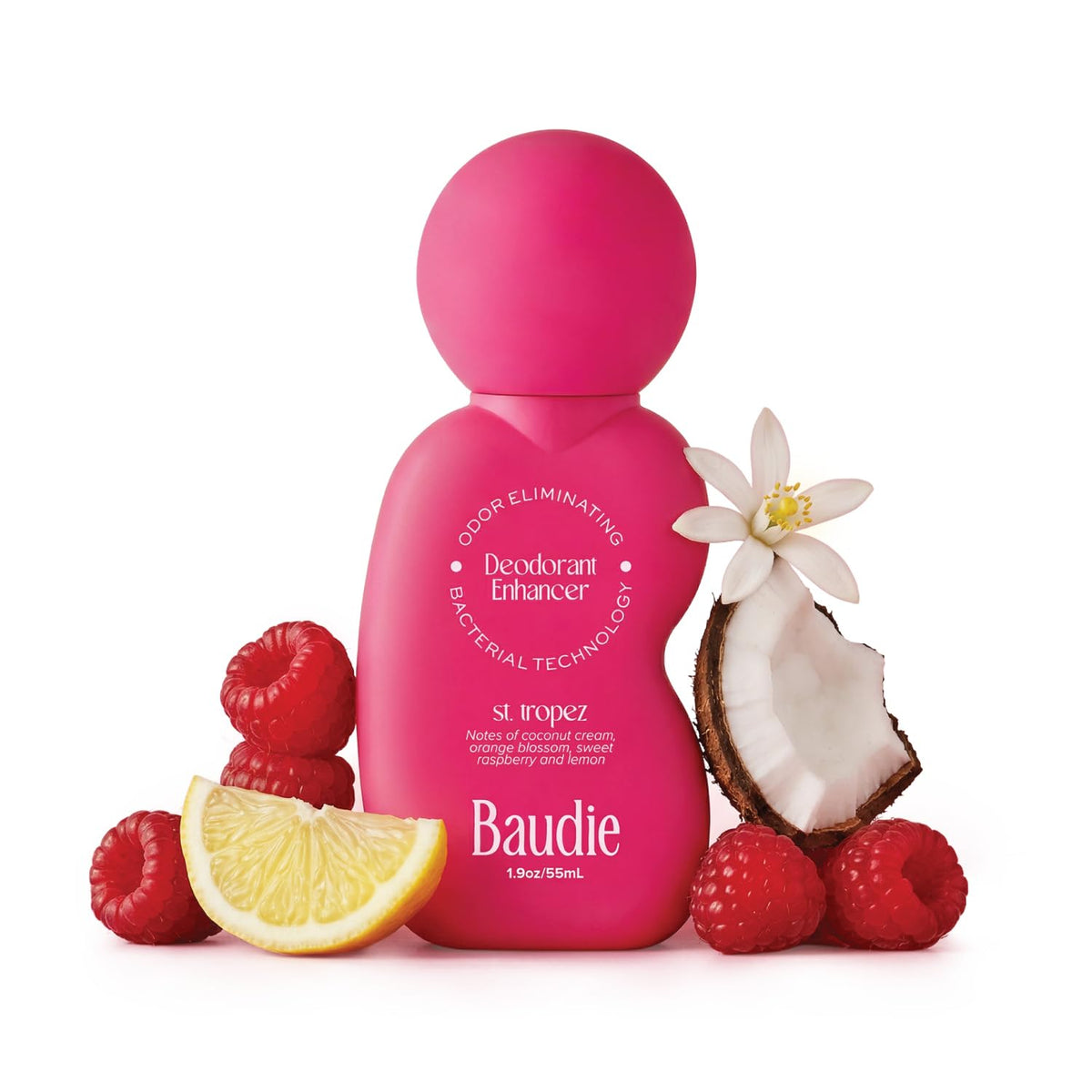Baudie frontal del envase St.Tropez mostrando formato y ventaja práctico