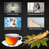 Baumann taza de té servida que ilustra el color y aroma reconfortante de la infusión