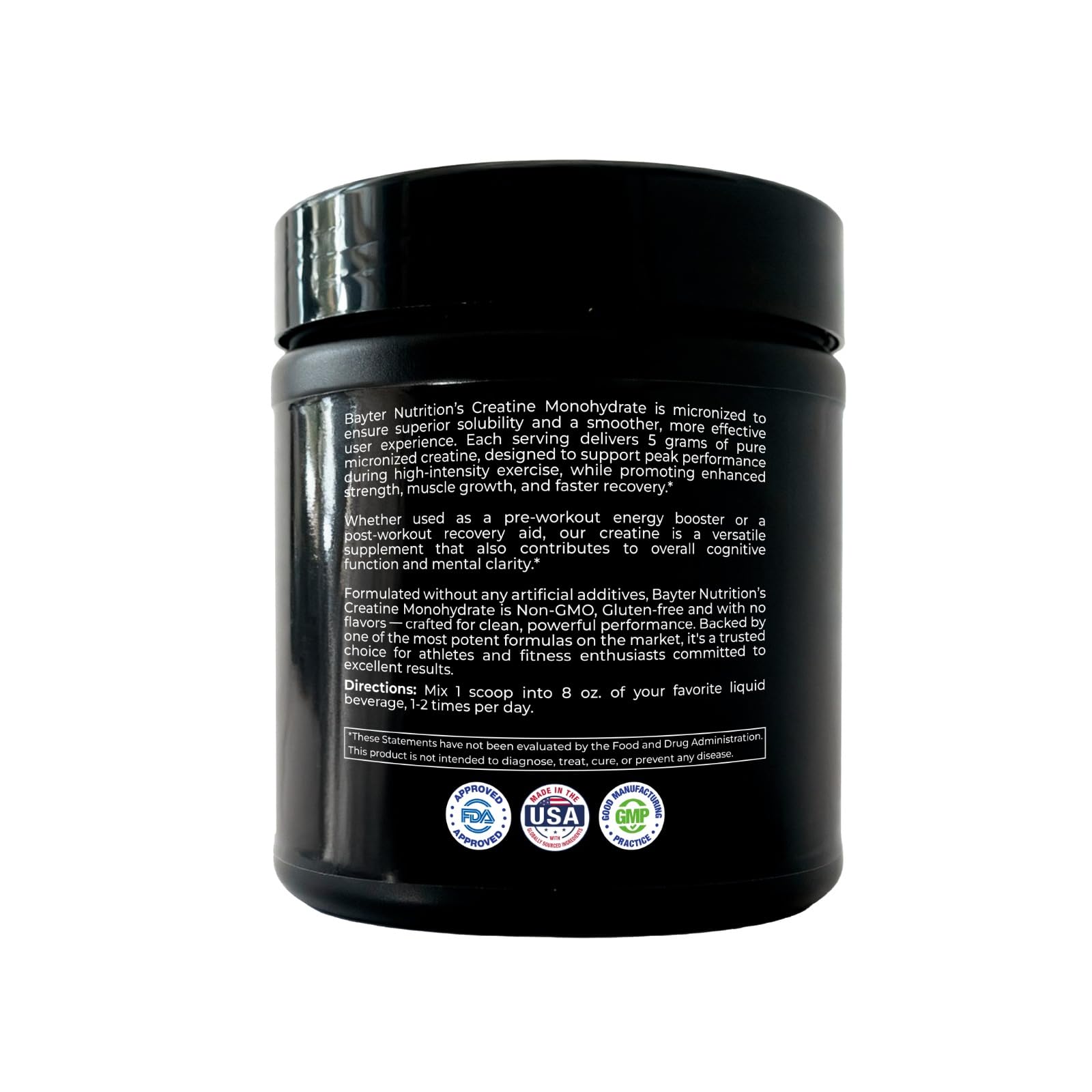 Bayter Nutrition mezclado en batido en mano, uso fácil y sin alterar sabor