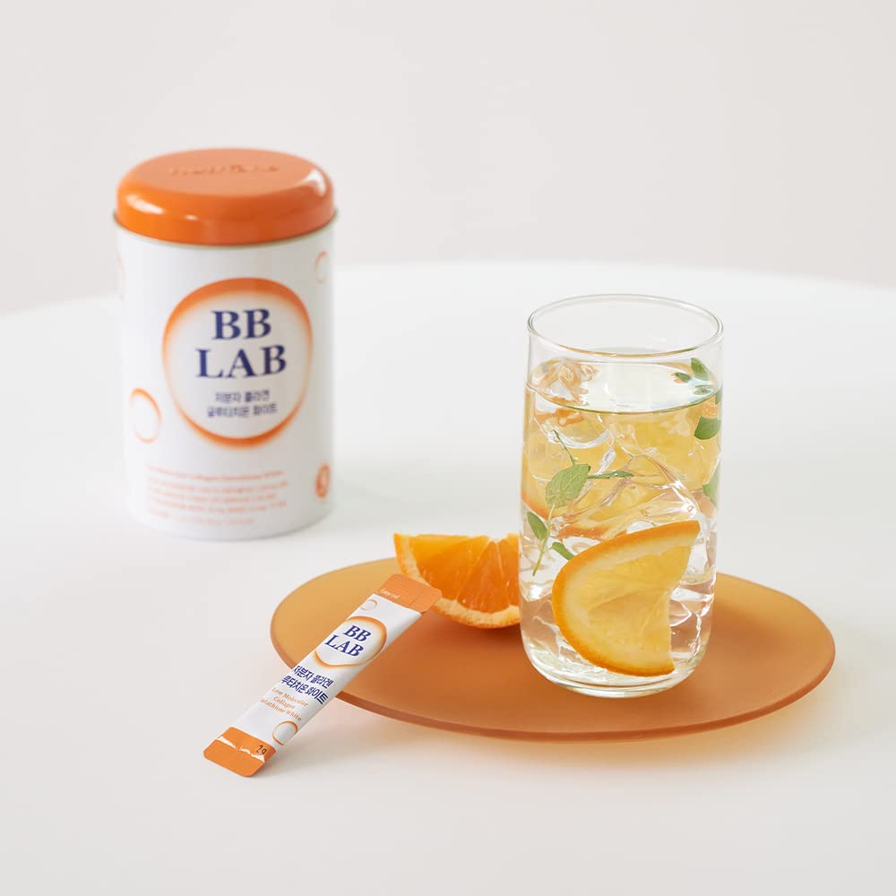 BB LAB presentación con naranja y elementos naturales que ilustran sabor