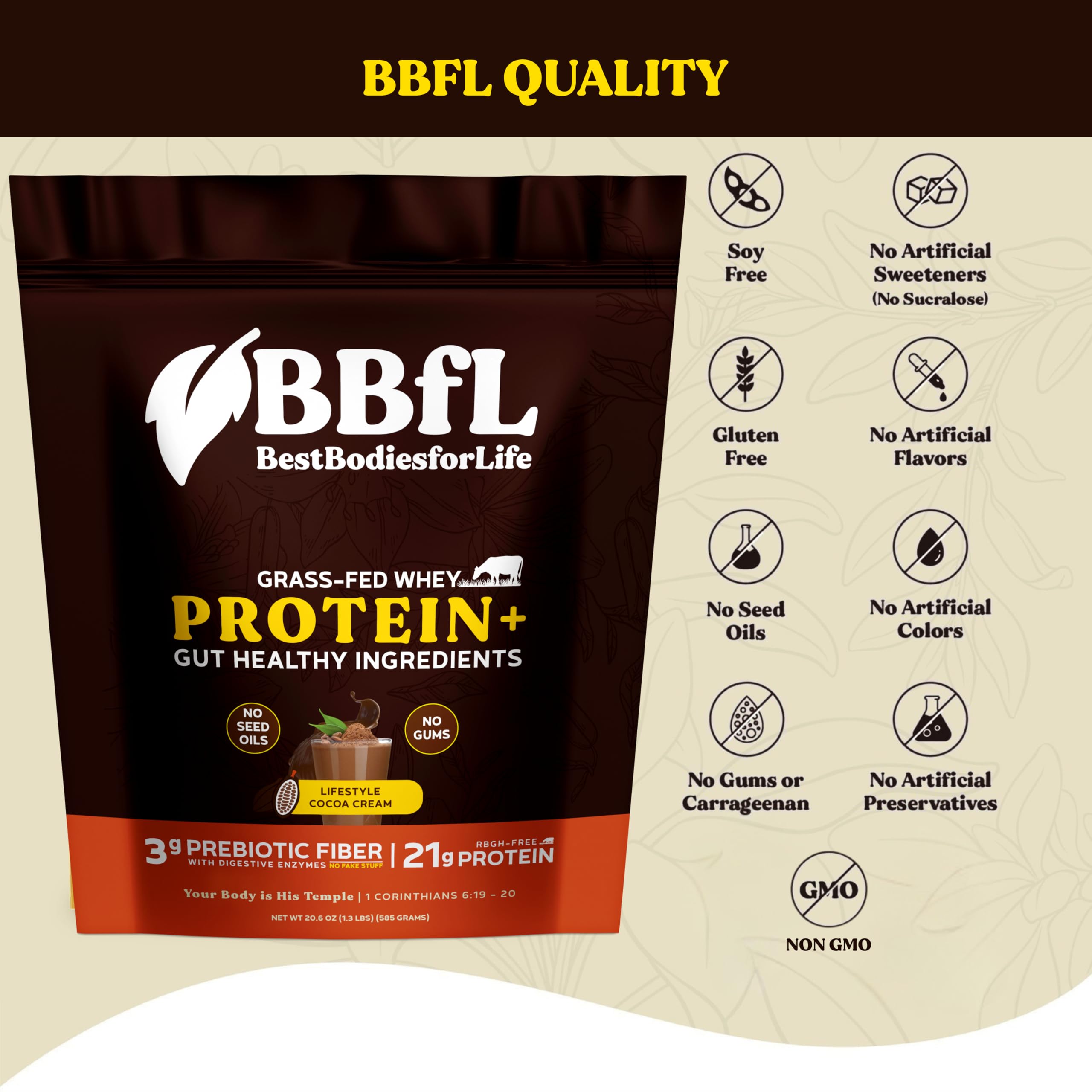 BBfL batido en vaso listo para beber, sabor chocolate cremoso