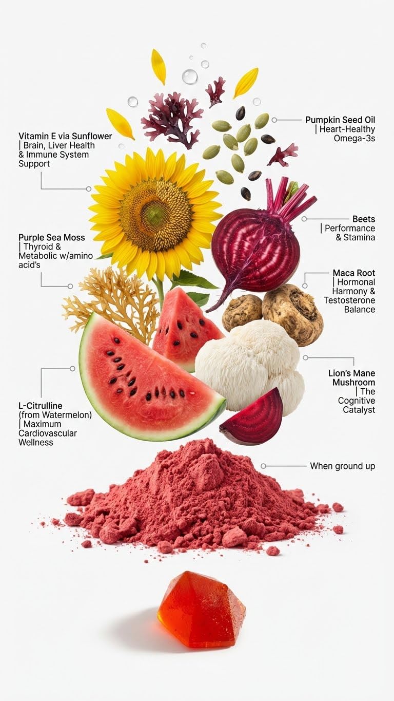BDE primer plano de textura gomita que muestra suavidad y calidad vegetal