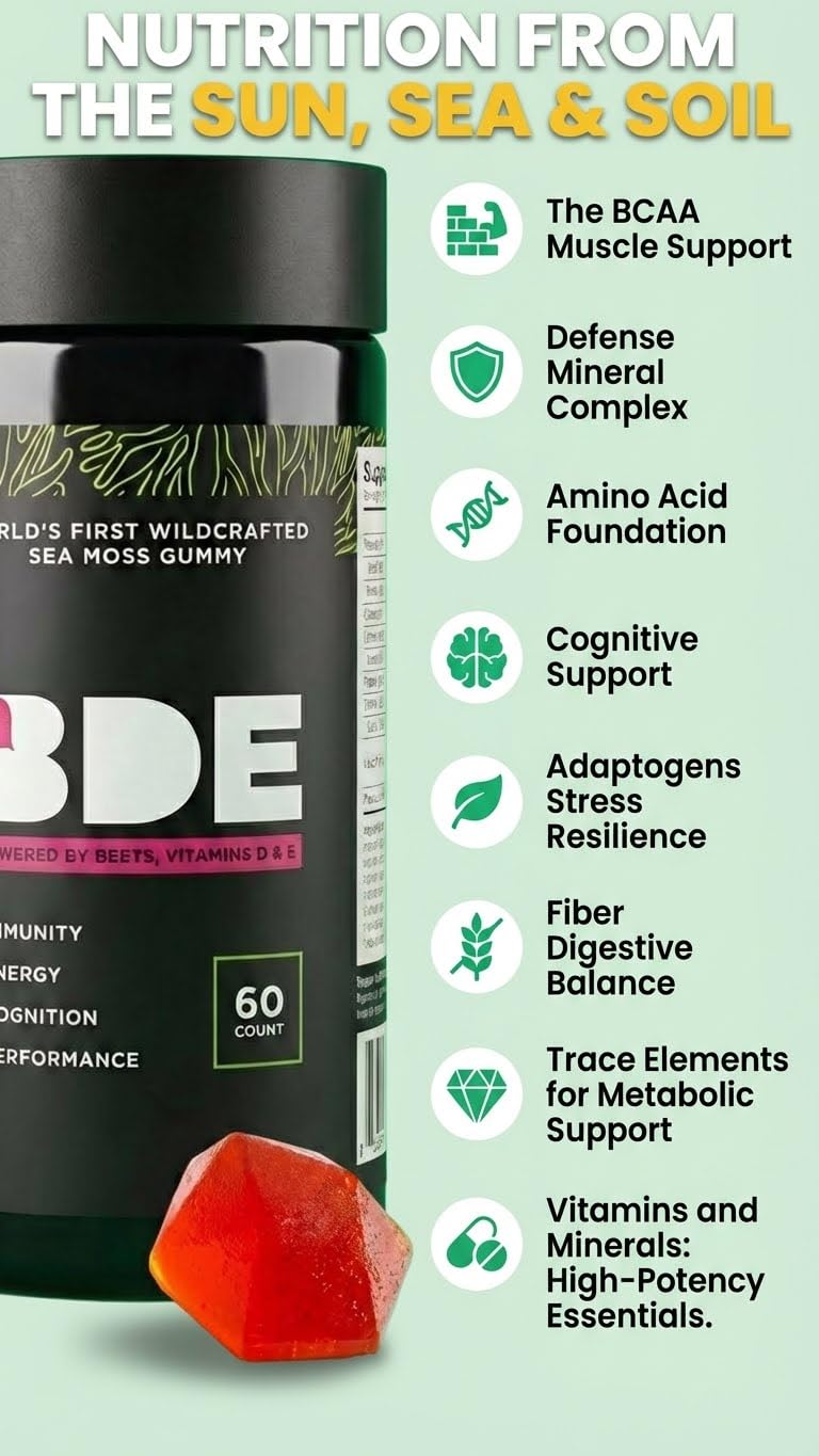 BDE composición de ingredientes: maca, remolacha y Lion's Mane, efecto revitalizante