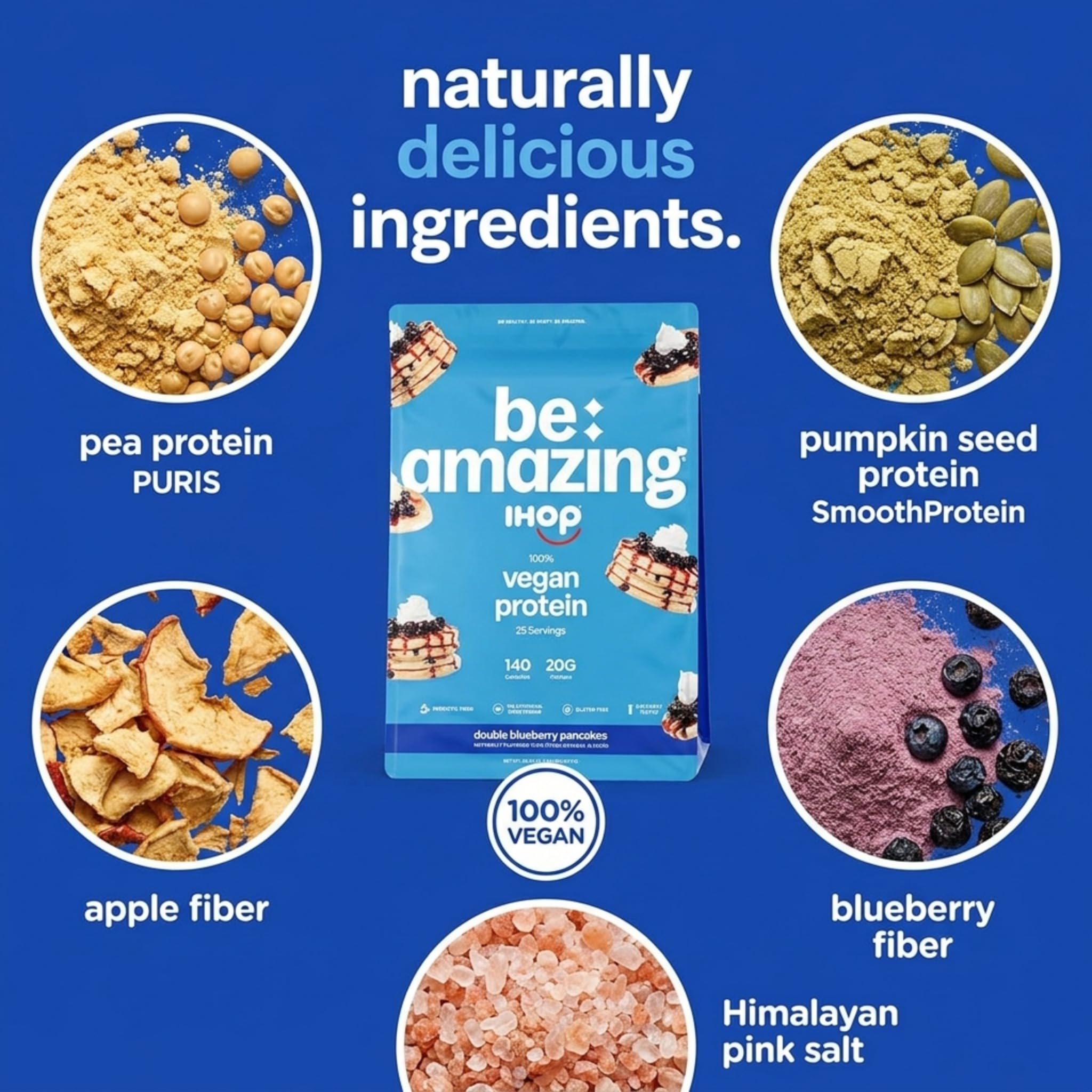BE AMAZING batido servido en vaso, resultado cremoso y lista para consumir