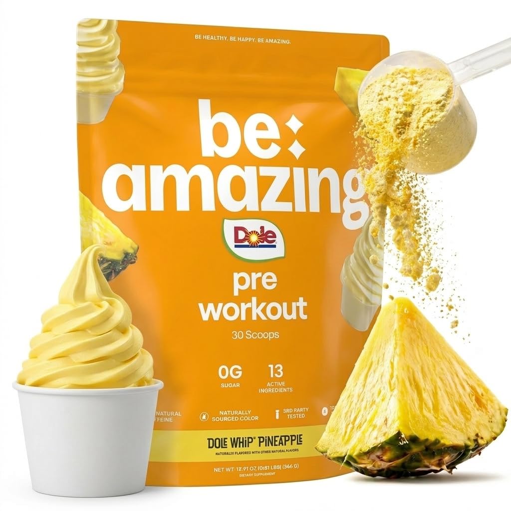 BE AMAZING tarro frontal Dole Whip piña, presentación atractiva y clara