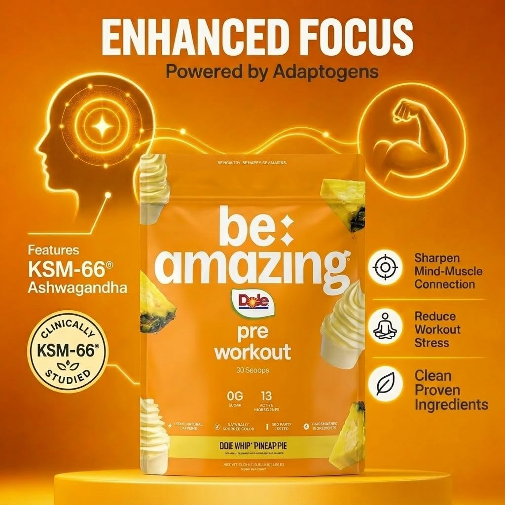 BE AMAZING etiqueta con lista de ingredientes, transparencia y calidad