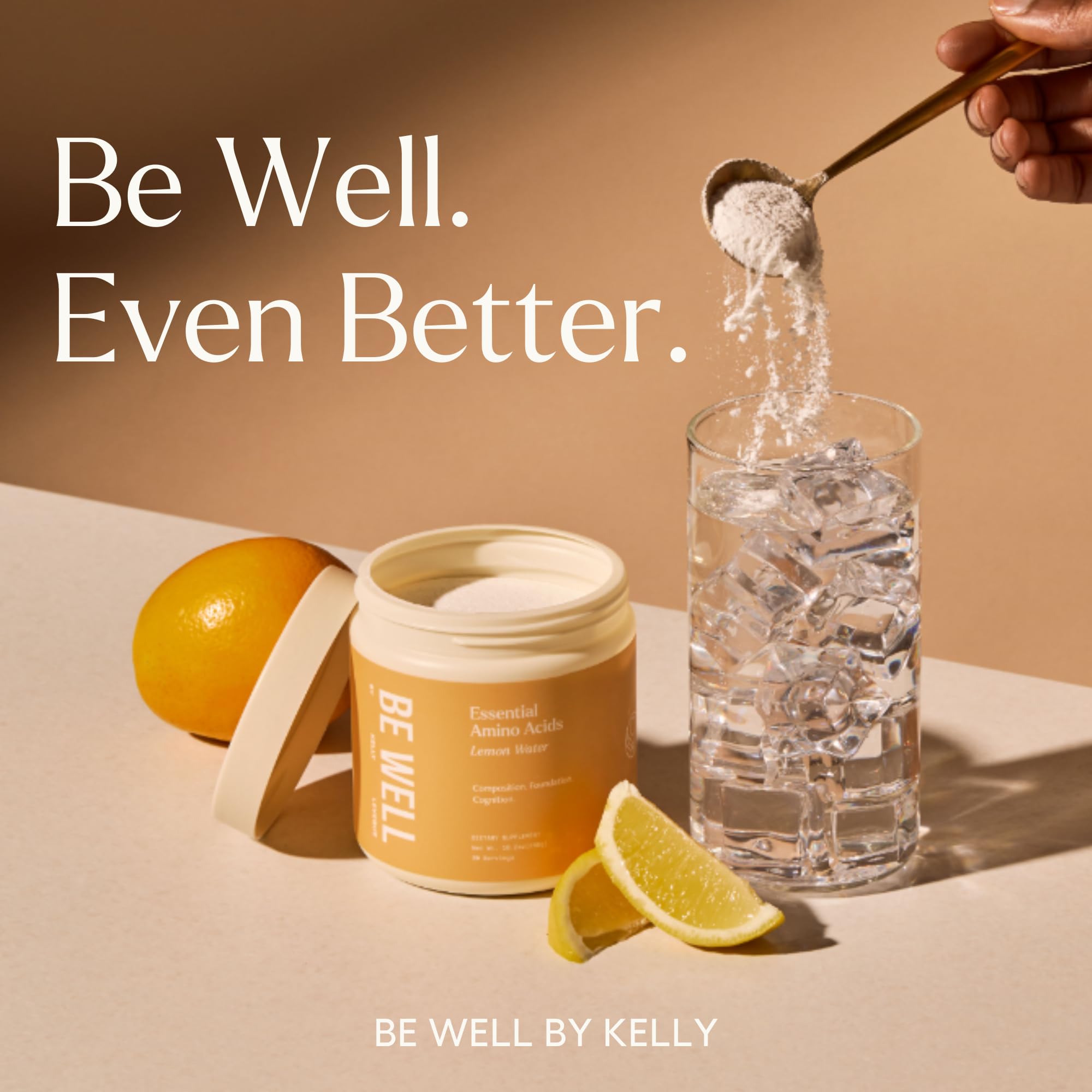 Be Well by Kelly comparación de tamaño del frasco para referencia