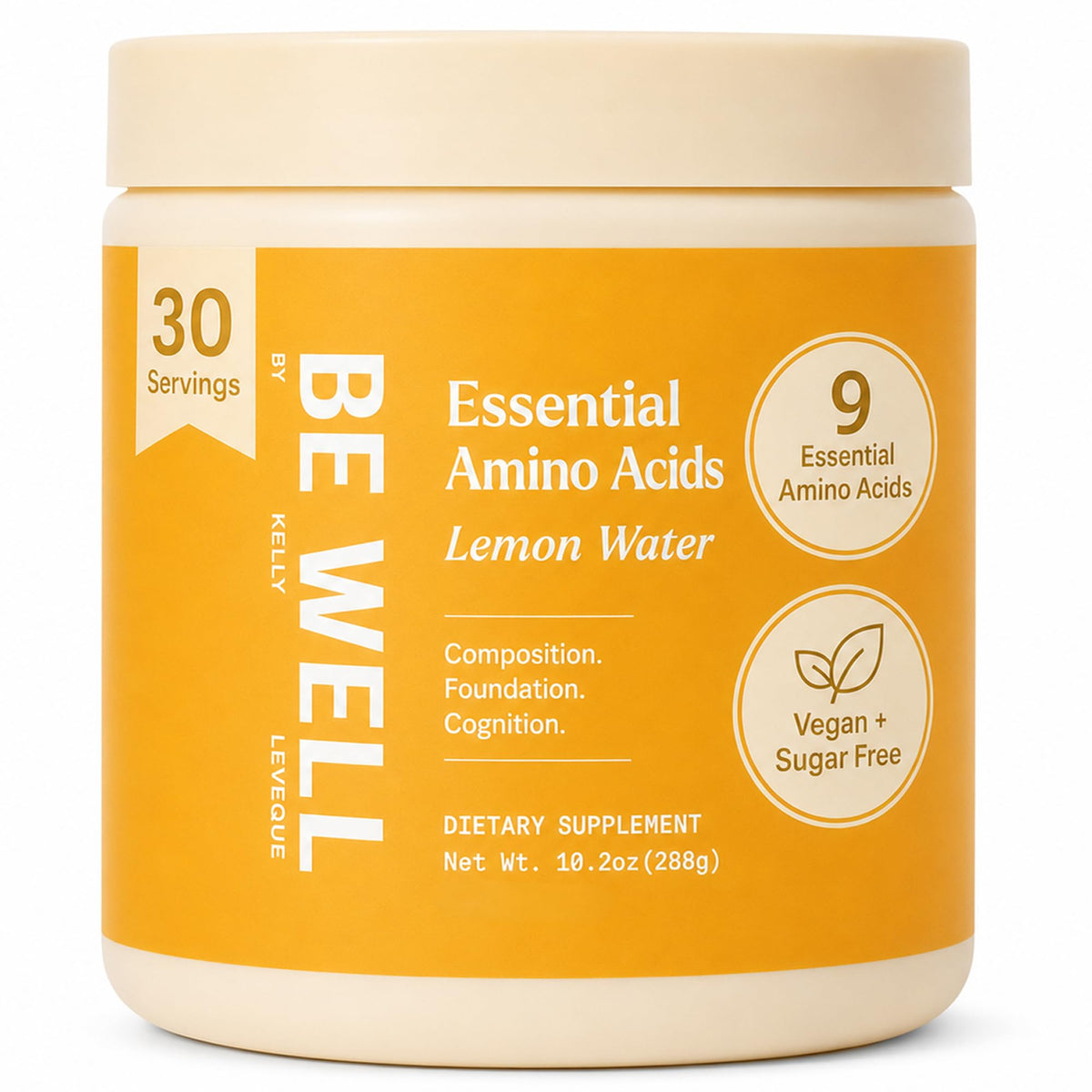 Be Well by Kelly frasco frontal mostrando etiqueta y beneficios