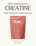 Be Well creatina mezclada en batido Fab 4 para energía y recuperación efectiva