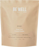 Be Well by Kelly envase frontal mostrando diseño y sabor chai, beneficio claridad de ingredientes