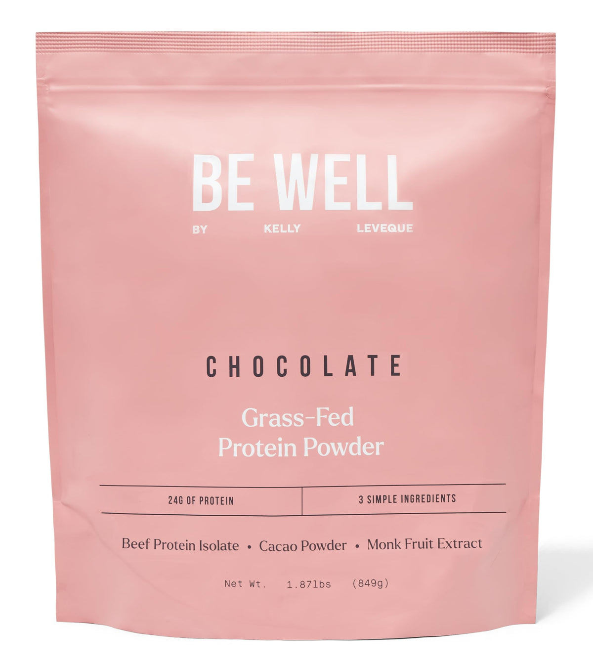 Be Well by Kelly empaque frontal mostrando diseño y beneficios limpios
