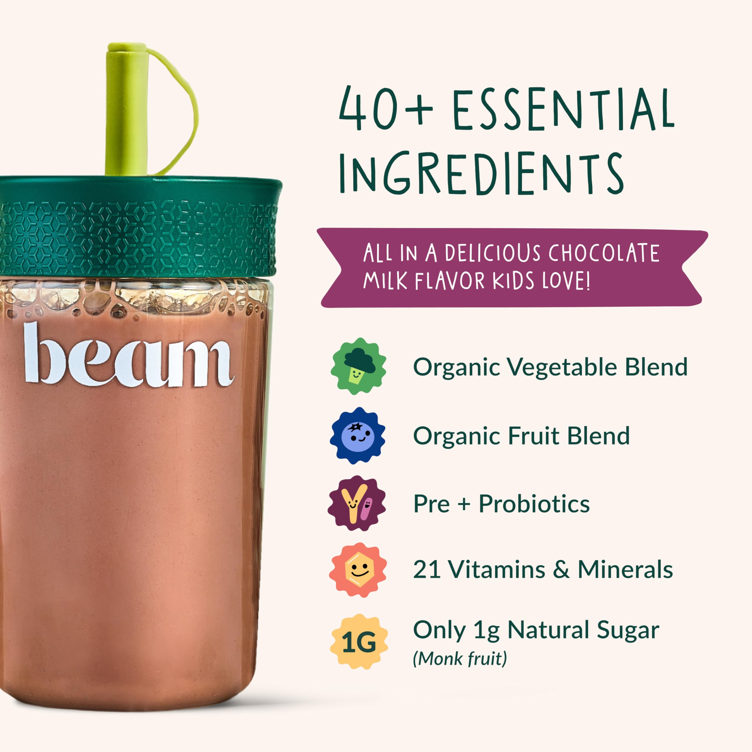 BEAM etiqueta con información nutricional clara y verificada