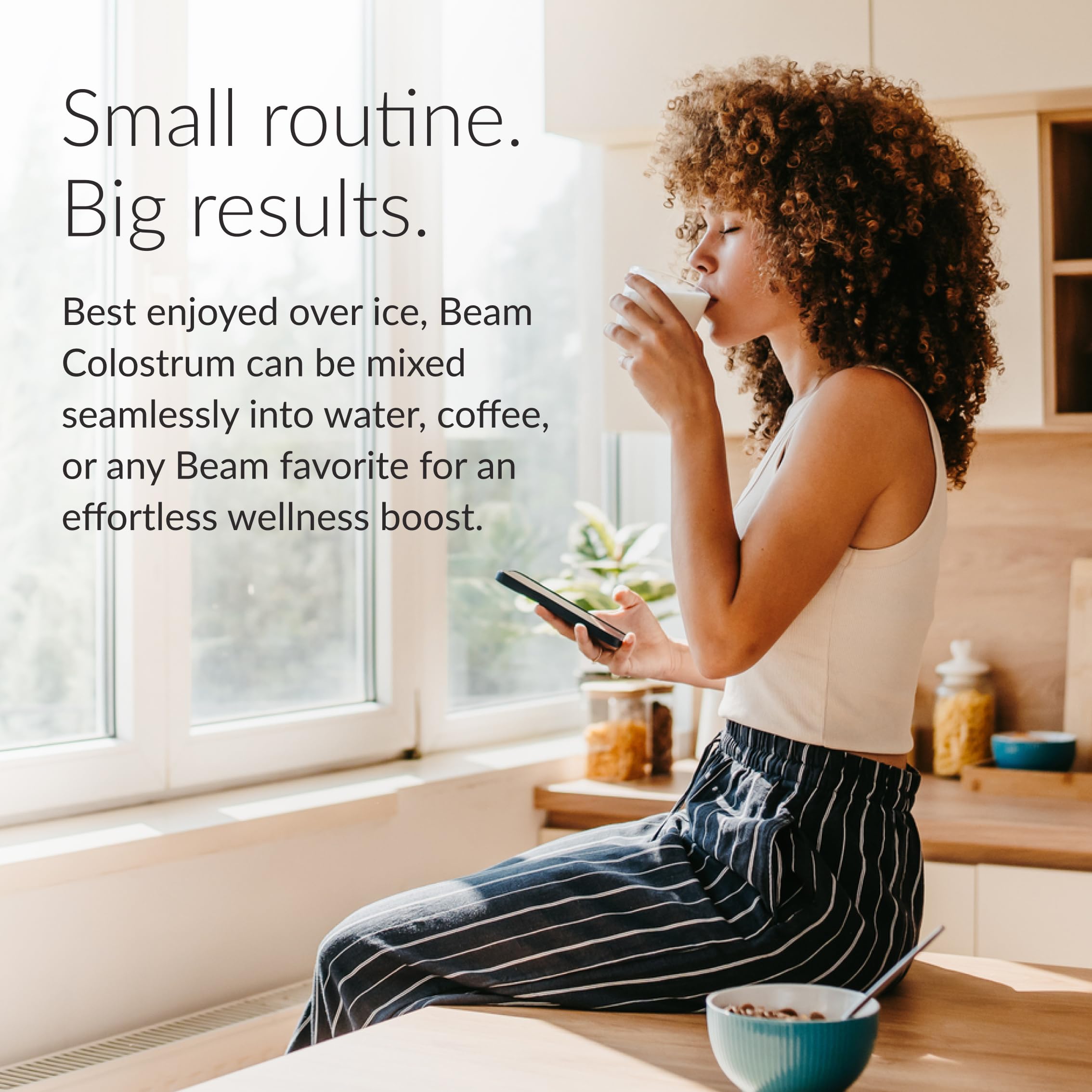 BEAM etiqueta nutricional cercana mostrando ingredientes y pruebas