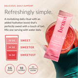 BEAM etiqueta nutricional de Glow mostrando vitaminas y minerales incluidos