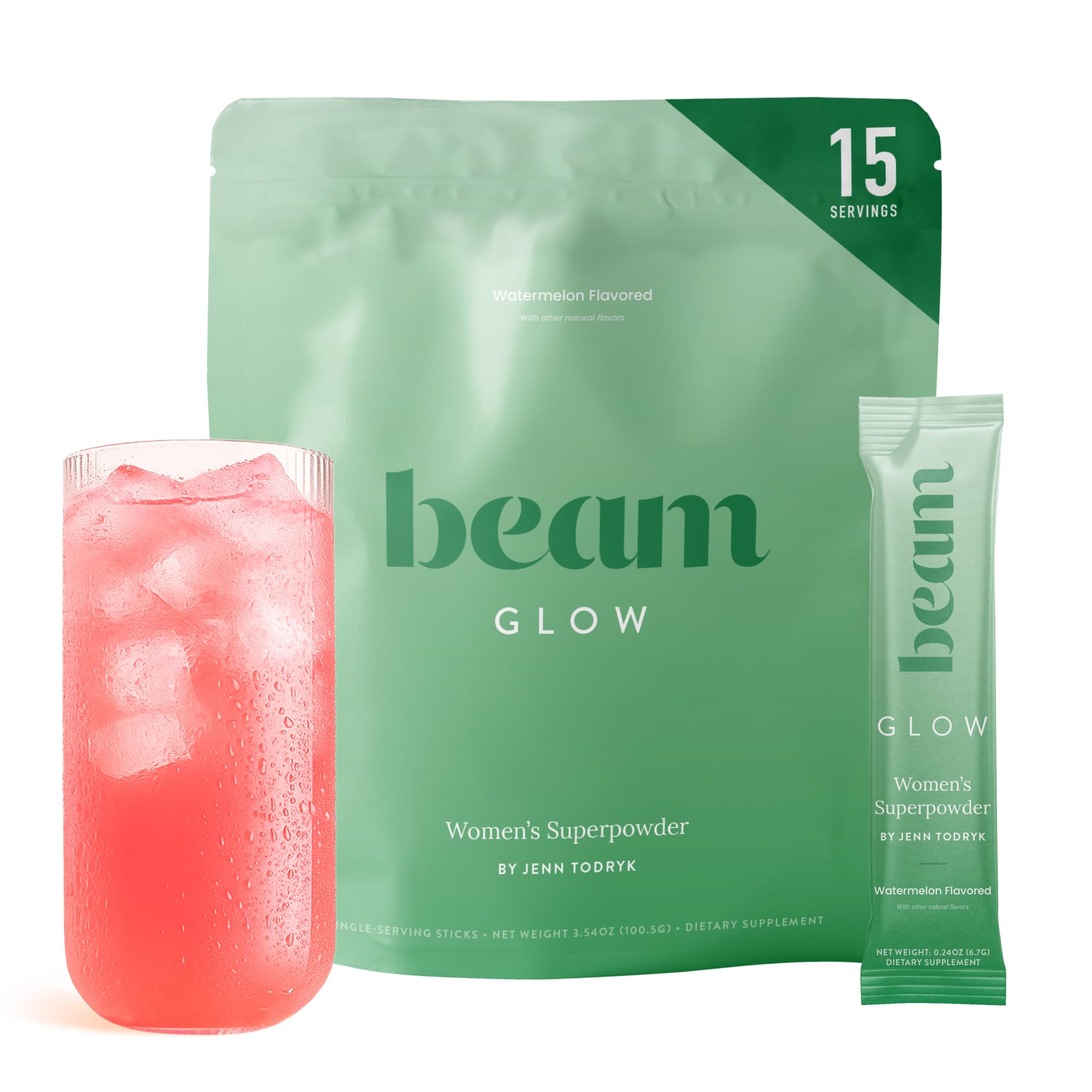 BEAM empaque frontal del producto mostrando marca y sabor sandía
