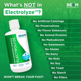 BEAM MINERALS vertido en vaso demostrando fácil mezcla y consumo