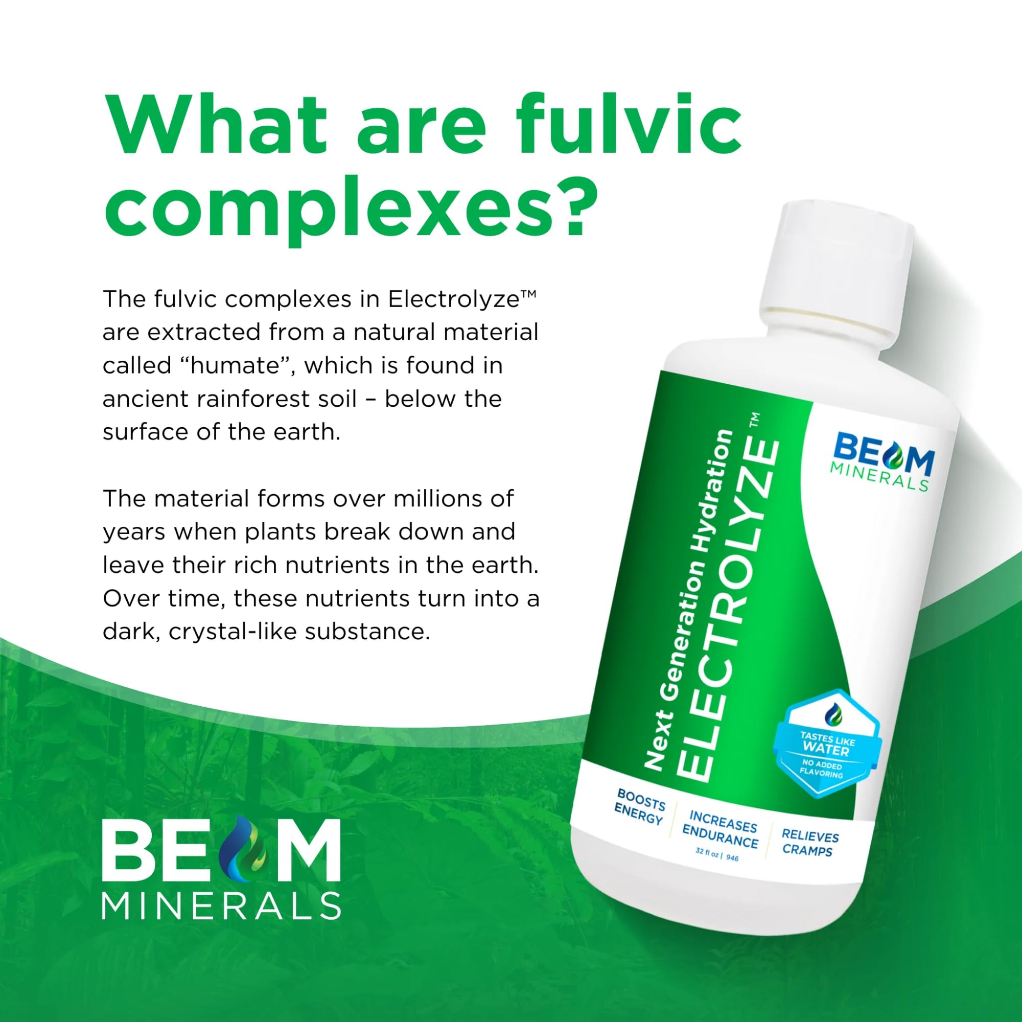 BEAM MINERALS mezclado en vaso de agua demostrando uso fácil y sabor neutro