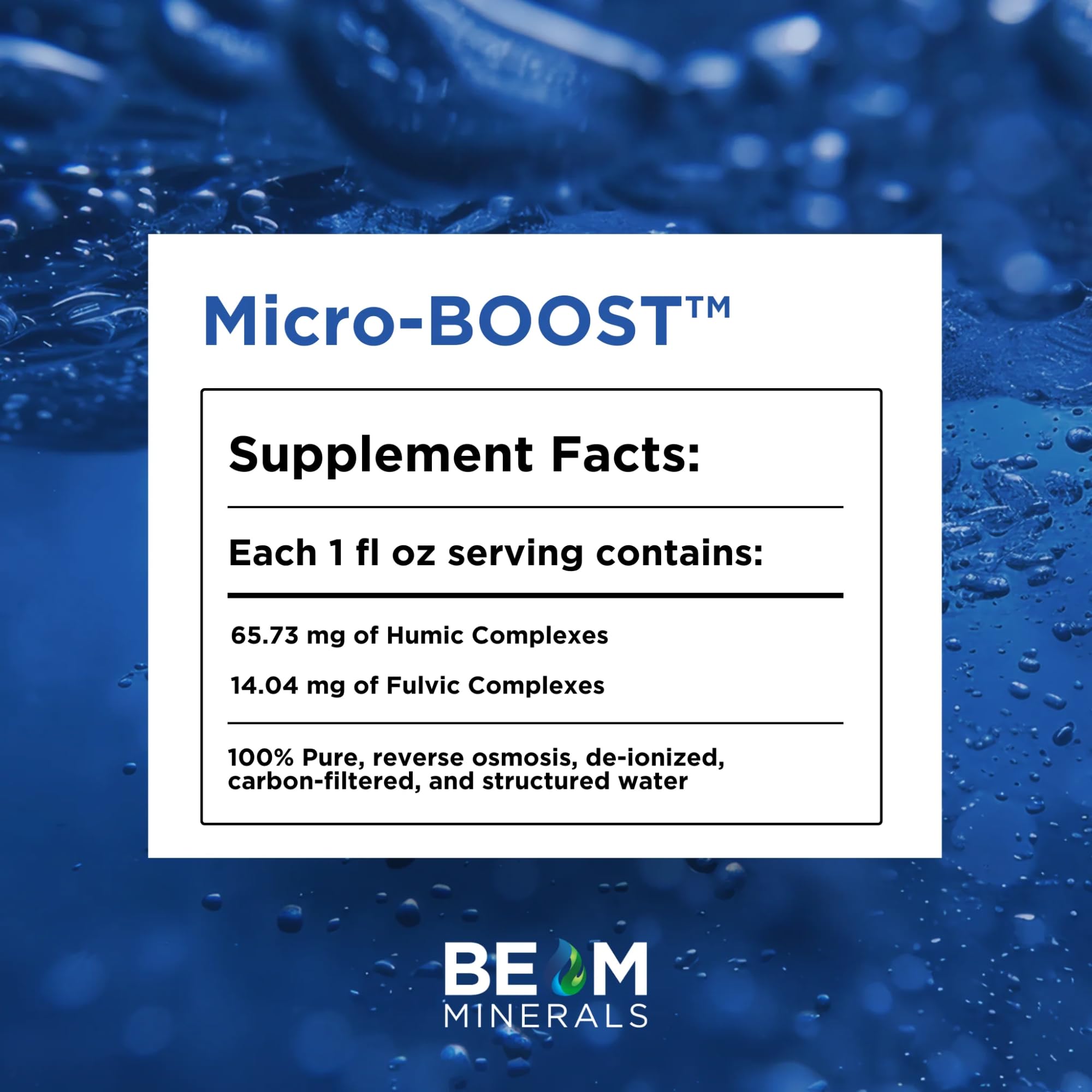 BEAM Minerals primer plano de la etiqueta con información clara de ingredientes