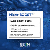 BEAM Minerals primer plano de la etiqueta con información clara de ingredientes