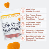 Bear Balanced textura de la gomita en primer plano revelando consistencia agradable