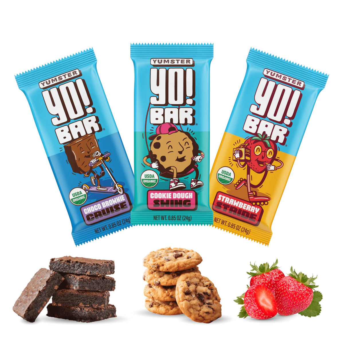 Bearded Brothers pack variado frontal mostrando tres sabores y envoltorios, ideal para meriendas
