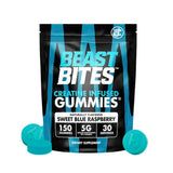 BEAST BITES envase frontal mostrando sabor Sweet Blue Raspberry y cantidad