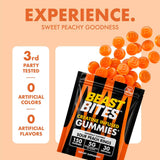 BEAST BITES comparación de porción mostrando tamaño y dosis clara