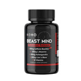 Beast Mind envase lateral mostrando diseño y beneficio de energía sostenida
