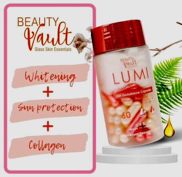Beauty Vault frasco abierto con cápsulas dentro ilustrando cantidad en caja