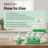 BEE & YOU shot en rutina matutina para uso rápido diario