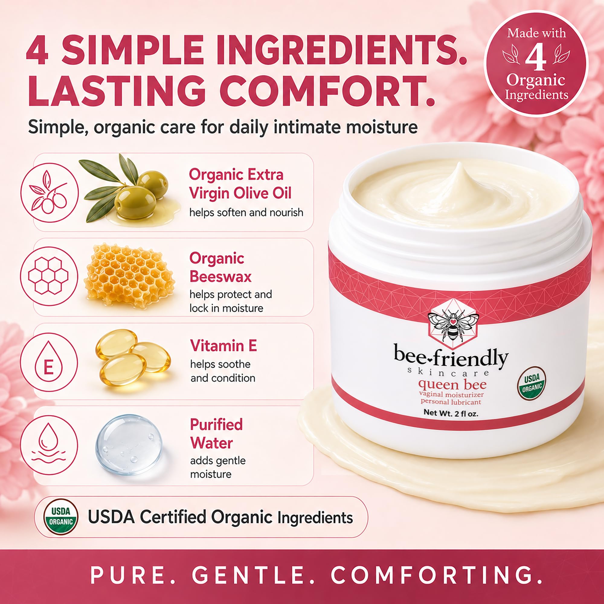 BeeFriendly producto junto a objeto para comparar escala real